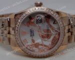 Rolex Datejust Special Edition Rose Gold Watch White Mop Face-Rolex Replica Watches for Sale